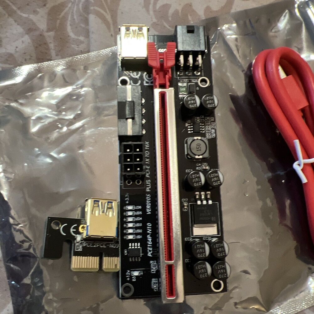 PCI-E 1x to 16x Powered USB3.0 GPU Riser Extender Adapter Card - Picture 4 of 16